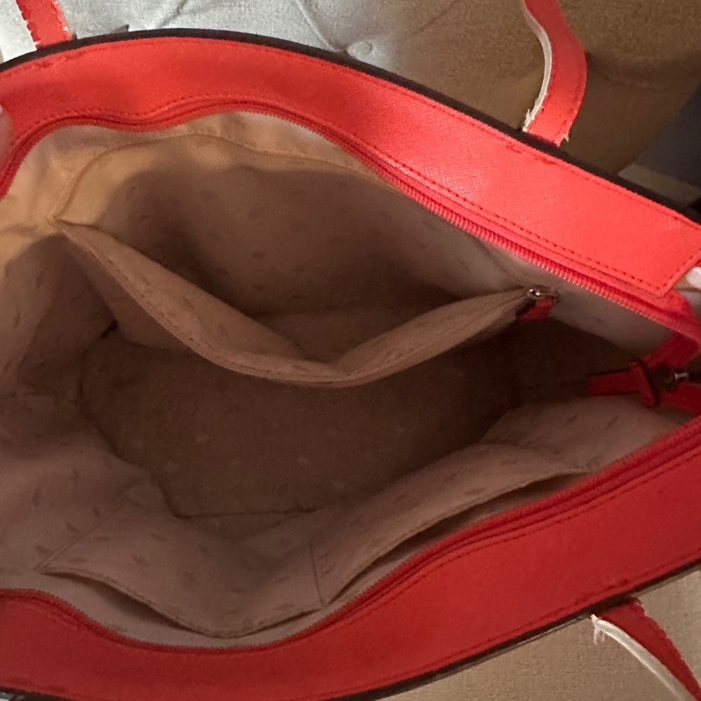 Stylish Coral Tote Bag. Good condition. Lightly used